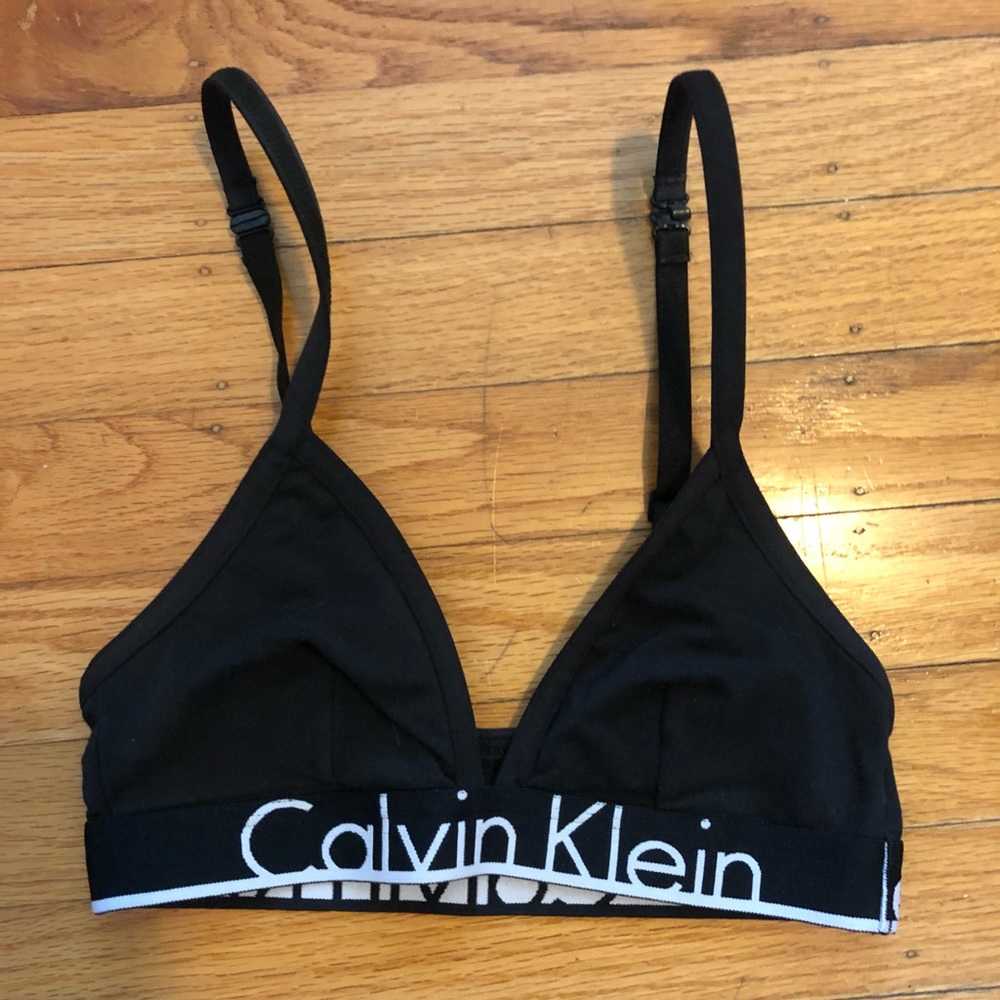 Calvin Klein black triangle bralette
